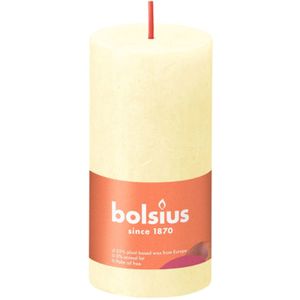 Bolsius - Rustiek stompkaars shine 100/50 butter yellow
