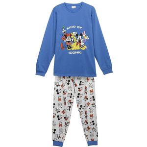 Pyjama Mickey Mouse Blauw (Volwassenen) Maat XXL