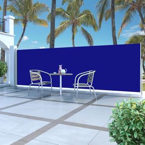 VidaXL Uittrekbaar Windscherm 160x500 cm - Blauw