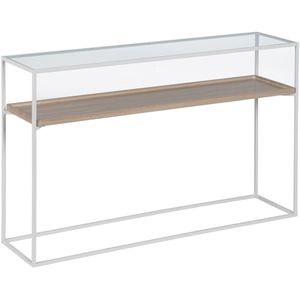 Console Wit Natuurlijk Kristal Ijzer Hout MDF 120 x 30 x 75 cm