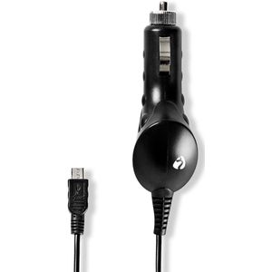 Auto-oplader | 1,0 A | Vaste kabel | micro-USB | Zwart Nedis