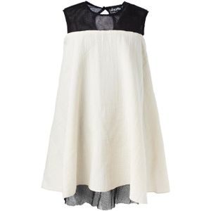 Infantium Victoria - Babydolljurk - Gebroken Wit - Zwarte Tule - 100% Biologisch Katoen