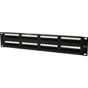 Cat6 48-poorts patchpanel met kabelorganizer