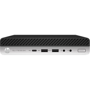 HP EliteDesk 800 G4 Intel® Core™ i5 i5-8500 8 GB DDR4-SDRAM 256 GB SSD Windows 10 Pro Mini PC Zwart, Zilver