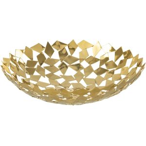 J-Line Julot schaal - metaal - goud - large - woonaccessoires