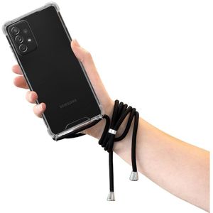 Mobiparts Lanyard Case Samsung Galaxy A72 (2021) 4G/5G Black Cord