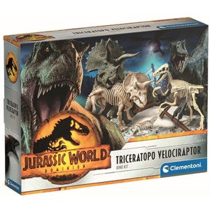 Clementoni Jurassic World Triceratop and Velociraptor Dig Kit