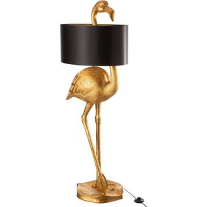 J-Line lamp Flamingo - polyresin -  goud/zwart