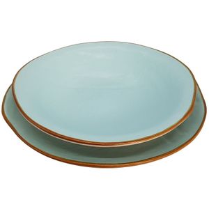 Vivi Oggi - Serviesset - Dinerbord - Diep Bord - Soepkom - Turquoise - Italië