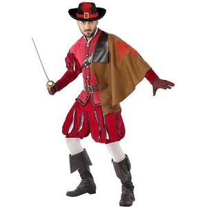 Kostuums voor Volwassenen 113817 Rood (3 pcs) Musketier Maat XL