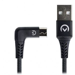 Mobilize Strong Nylon 90° Cable Micro USB 1.5m. 12W Black