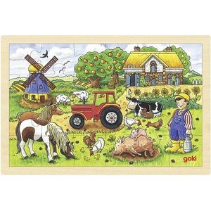 Houten Raampuzzel Boerderij (24 delen)