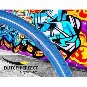 Buitenband Dutch Perfect 28 x1.40" 40-622 anti-lek - blauw met reflectie