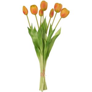 J-Line Boeket Tulpen 7Stuks Pu Oranje Large