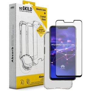 SoSkild Huawei Mate 20 Lite Absorb Impact Case Transparent and Glass Screen Protector