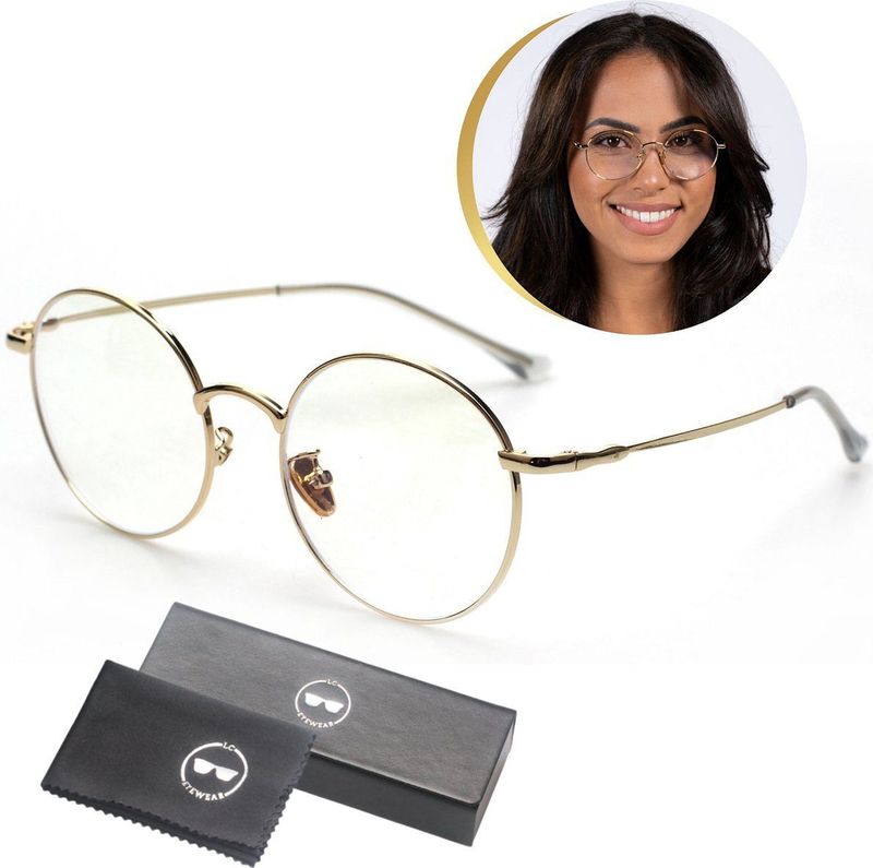 LC Eyewear Computerbril - Blue Light Glasses - Unisex - Metaal - Goud