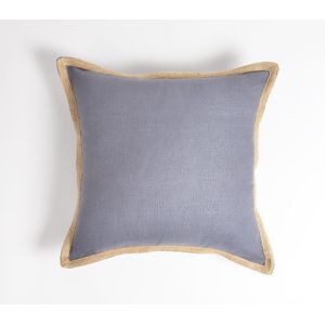 Smokey Jute Border Cushion cover