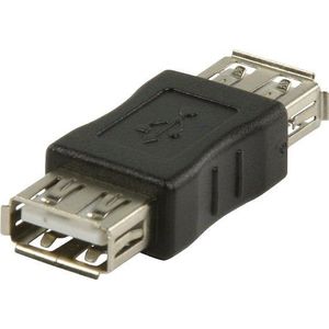 USB 2.0-Adapter USB A Female - USB A Female Zwart