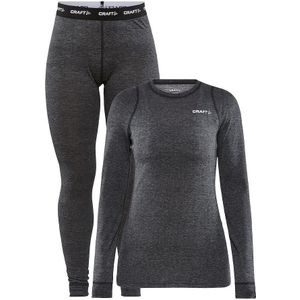 Baselayerset Craft Women Core Wool Merino Set Black Melange