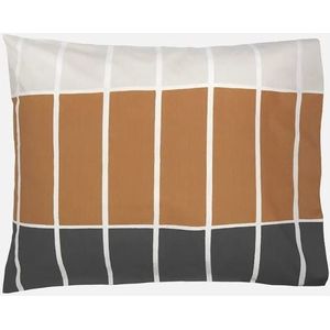 Marimekko - Tiiliskivi - Kussensloop - 50x60 - Geruit - Bruin beige grijs