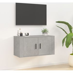 VidaXL TV-wandmeubel 80x34,5x40 cm Betongrijs