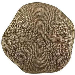 Lifestyle Home Collection Structure Tray Gold | Small | Dienblad Goud | 35 X 35 Cm