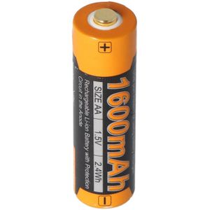 Li-ion oplaadbare batterij Mignon AA LR6 1600 mAh met 1,5 volt multi-beschermd met USB-oplaadfunctie