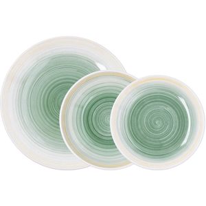 Quid Velvet - Serviesset - 18 Onderdelen - Groen (18 stuks)