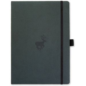 Dingbats* Wildlife A4 Notitieboek - Green Deer Raster - A4+ / Geruit / Green Deer