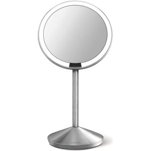 Simplehuman - Spiegel met Sensor 12 cm 10x Vergroting Opvouwbaar - Zilver / Roestvast Staal