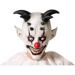 Masker Halloween Kwade Clown Wit