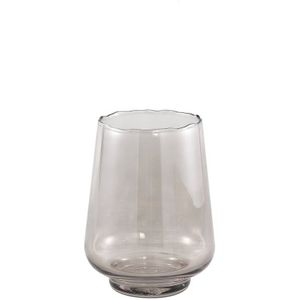 PTMD Dexa Windlicht - 12 x 12 x 16 cm - Glas - Grijs