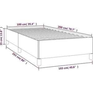 VidaXL Bedframe Kunstleer Wit 100x200 cm