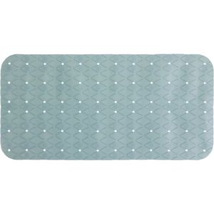 5Five Douche/bad anti-slip mat badkamer - pvc - ijsblauw - 70 x 35 cm - met zuignappen