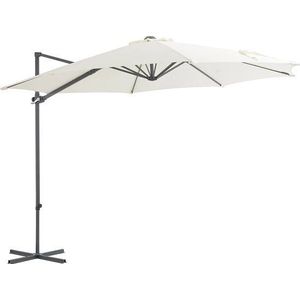 vidaXL - Zweefparasol - met - stalen - paal - 300 - cm - zandkleurig