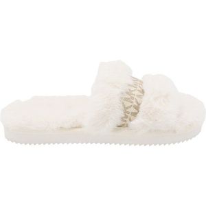 Michael Kors - Fluffy Pantoffels - Bonte Look - Zilveren Logoprint