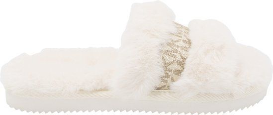 Michael Kors - Fluffy Pantoffels - Bonte Look - Zilveren Logoprint