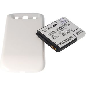 Accu geschikt voor Samsung Galaxy S III, GT-I9300, deksel marmer-w