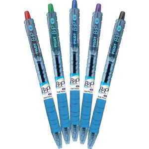 Pilot B2P Ecoball Balpen flow pack - Fijn - Kleurassortiment Zwart/Blauw/Rood/Groen - 4 stuks