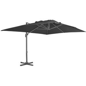 Zweefparasol met aluminium paal 400x300 cm antracietkleurig