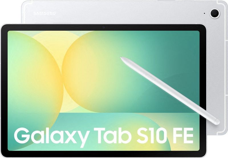 Samsung - Galaxy Tab S10 FE - Tablet - Silver - Wifi - 800 nits schermhelderheid