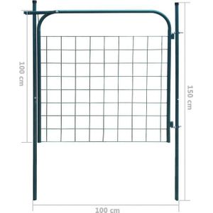 VidaXL Tuinpoort 100x100 cm Groen 