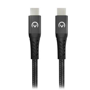 Mobilize Strong Nylon Cable USB-C to USB-C 1m. 100W Black