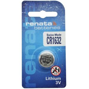 Renata CR1632 lithiumbatterij 3 volt 137 mAh IEC CR1632, batterij voor Garmin vivofit 3
