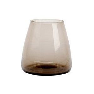 XLBoom Dim Smooth Small Vaas - Glas - Voor Binnen - Grijs - 15×15×16,5cm