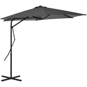 Parasol met stalen paal 300 cm antraciet