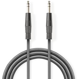 Gebalanceerde Audiokabel | 6,35 mm male - 6,35 mm male | 1,5 m | Grijs Nedis