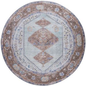 Veer Carpets Vloerkleed Karaca Purple/Brown 07 Rond ø160 cm