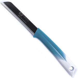 Solingen Kartelmes - Tomatenmes met Kartel - RVS - 19 cm met "Blade Cover" - Bi-Color Turquoise...