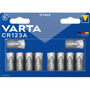 Varta Batterij Lithium, CR123A, 3V Foto, Retailblister (10-pack)